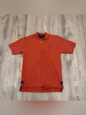 Orvis 100% Cotton Polo Shirt Salmon Size Small Classic Short Sleeve